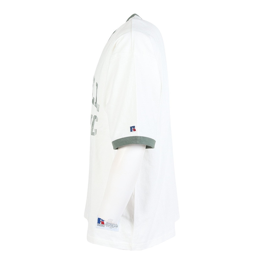 ラッセル（RUSSELL）（メンズ）カレッジリンガー 半袖Tシャツ RBM25S0010 OWHT