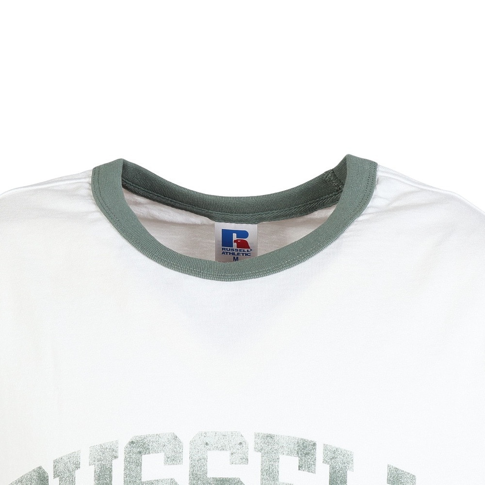 ラッセル（RUSSELL）（メンズ）カレッジリンガー 半袖Tシャツ RBM25S0010 OWHT