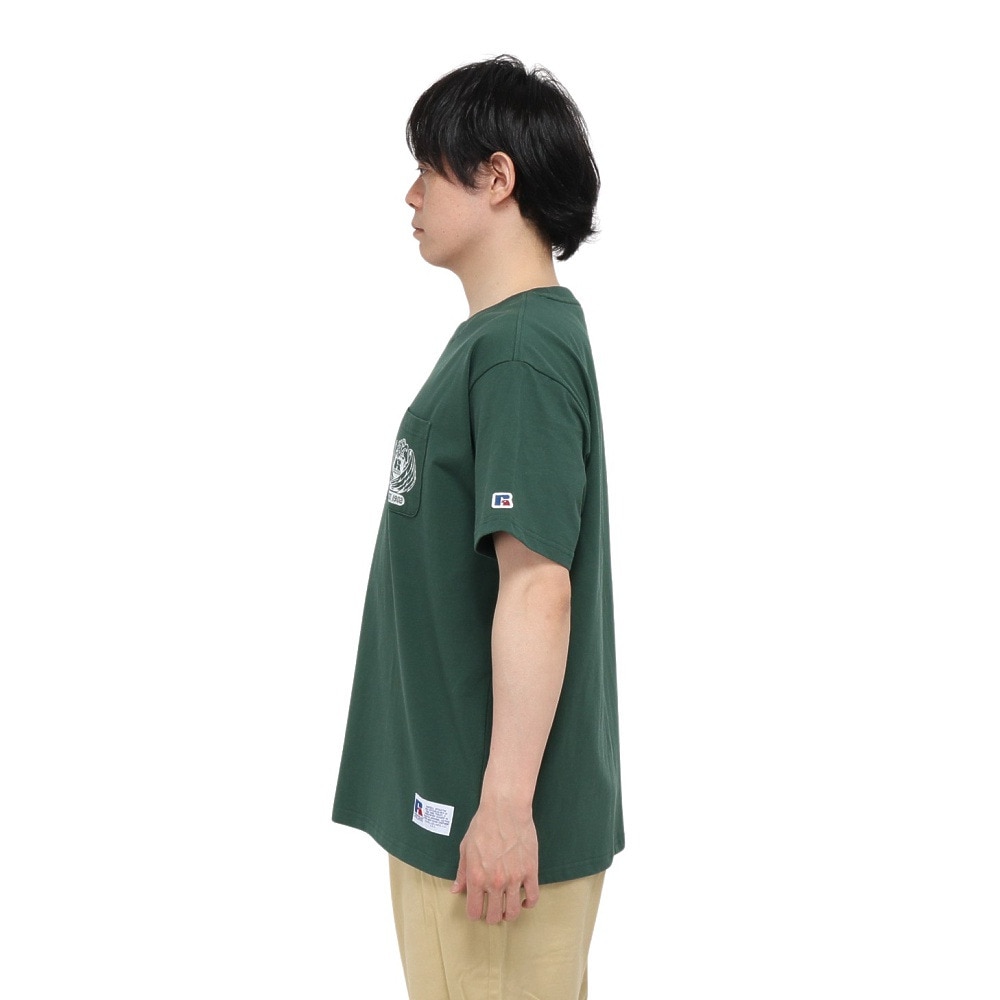 ラッセル（RUSSELL）（メンズ）イーグルポケット 半袖Tシャツ RBM25S0011 DGRN