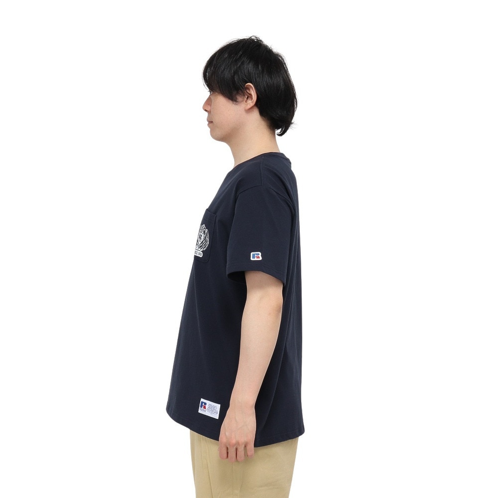 ラッセル（RUSSELL）（メンズ）イーグルポケット 半袖Tシャツ RBM25S0011 NVY