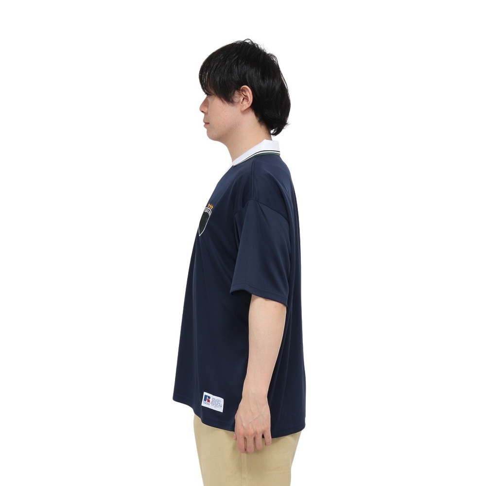 ラッセル（RUSSELL）（メンズ）ポリエステルゲームシャツ ワイド 半袖Tシャツ RBM25S0012 NVY