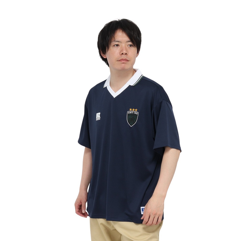 ラッセル（RUSSELL）（メンズ）ポリエステルゲームシャツ ワイド 半袖Tシャツ RBM25S0012 NVY