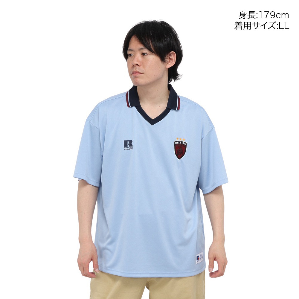 ラッセル（RUSSELL）（メンズ）ポリエステルゲームシャツ ワイド 半袖Tシャツ RBM25S0012 SAX