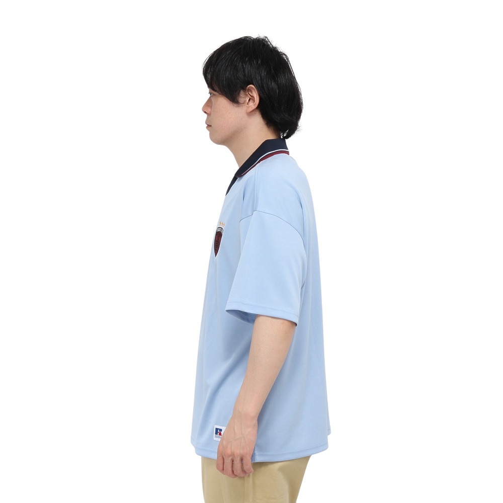 ラッセル（RUSSELL）（メンズ）ポリエステルゲームシャツ ワイド 半袖Tシャツ RBM25S0012 SAX