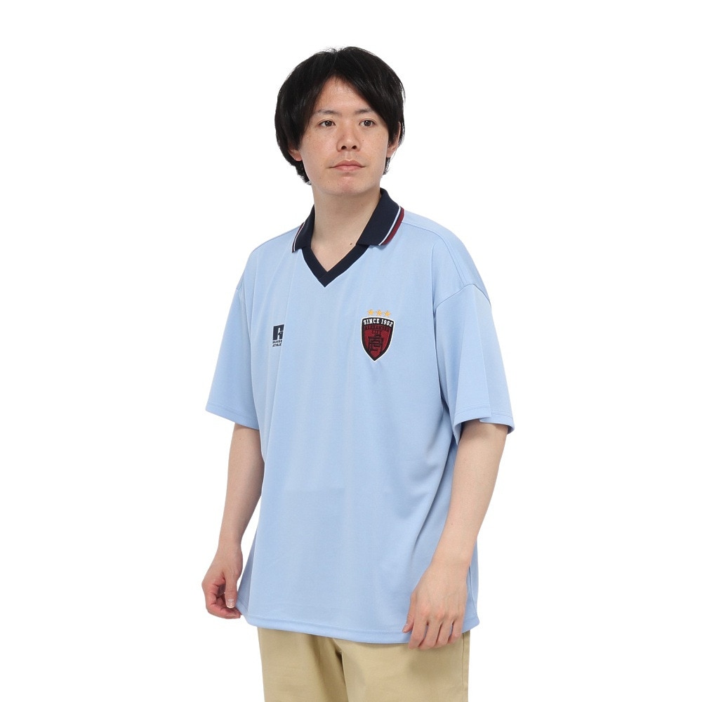 ラッセル（RUSSELL）（メンズ）ポリエステルゲームシャツ ワイド 半袖Tシャツ RBM25S0012 SAX