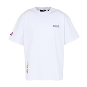 (メンズ)フラワー 半袖Tシャツ 101252011007-WHITE