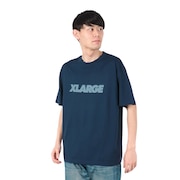 (メンズ)スタンダード ロゴ 半袖Tシャツ 101252011011-NAVY