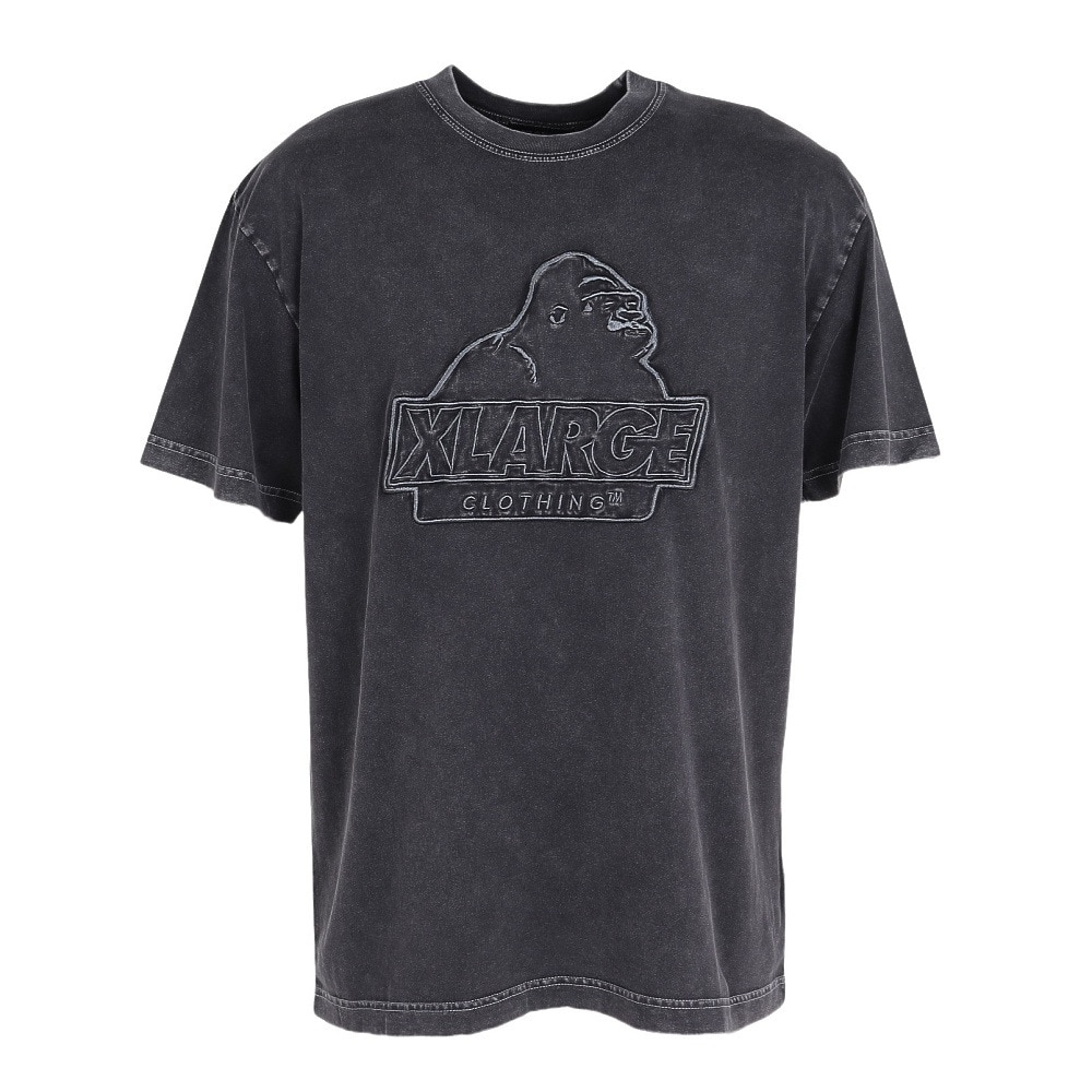 エクストララージ（XLARGE）（メンズ）CHEMICAL WASH SLANTED OG 半袖Tシャツ 101252011012-BLACK