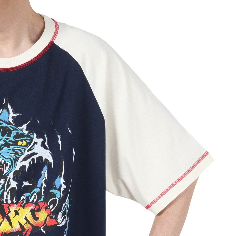 エクストララージ（XLARGE）（メンズ）PANTHER CLAWS ラグラン 半袖Tシャツ 101252011019-WHITE