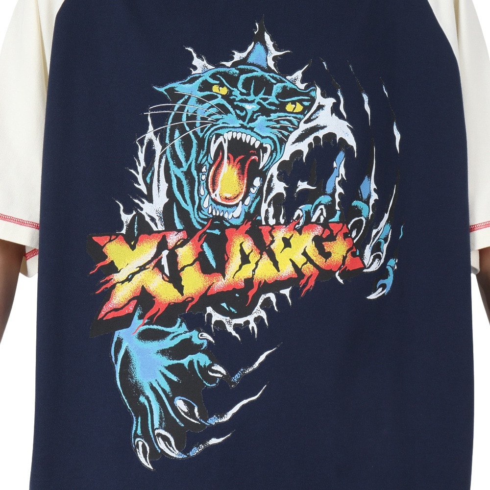 エクストララージ（XLARGE）（メンズ）PANTHER CLAWS ラグラン 半袖Tシャツ 101252011019-WHITE