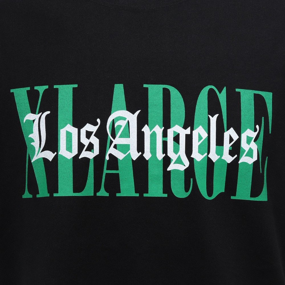 エクストララージ（XLARGE）（メンズ）OVERLAP ロゴ 半袖Tシャツ 101252011026-BLACK