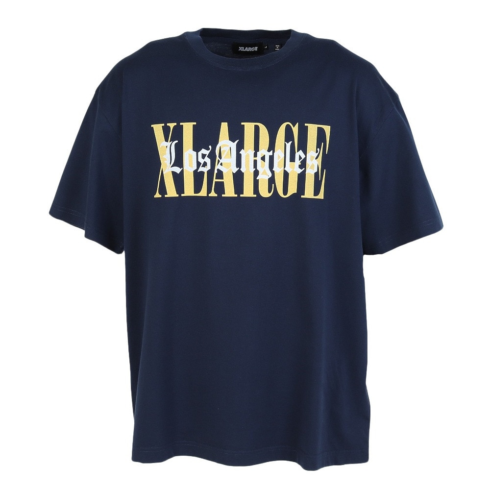 エクストララージ（XLARGE）（メンズ）OVERLAP ロゴ 半袖Tシャツ 101252011026-NAVY