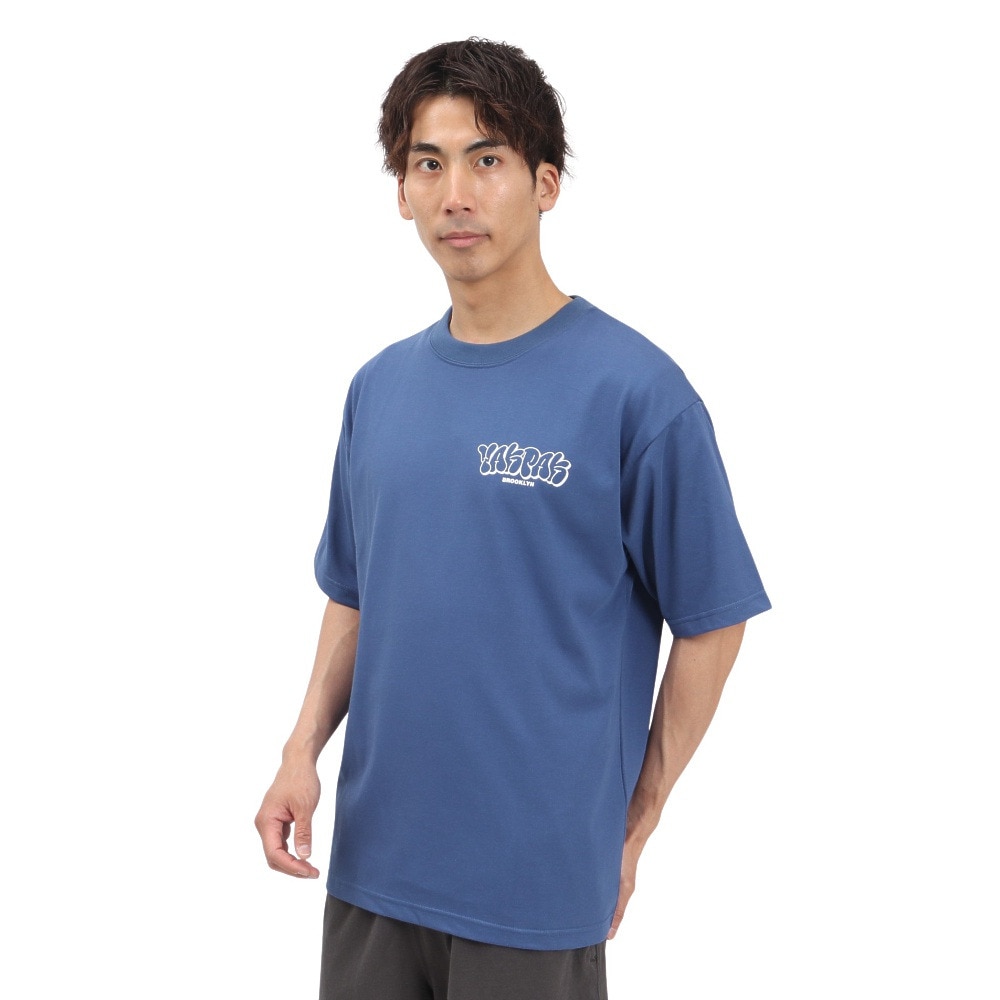 ヤックパック（YAK PAK）（メンズ）バブルロゴ 半袖 Tシャツ YAK-APL-251002 BLU