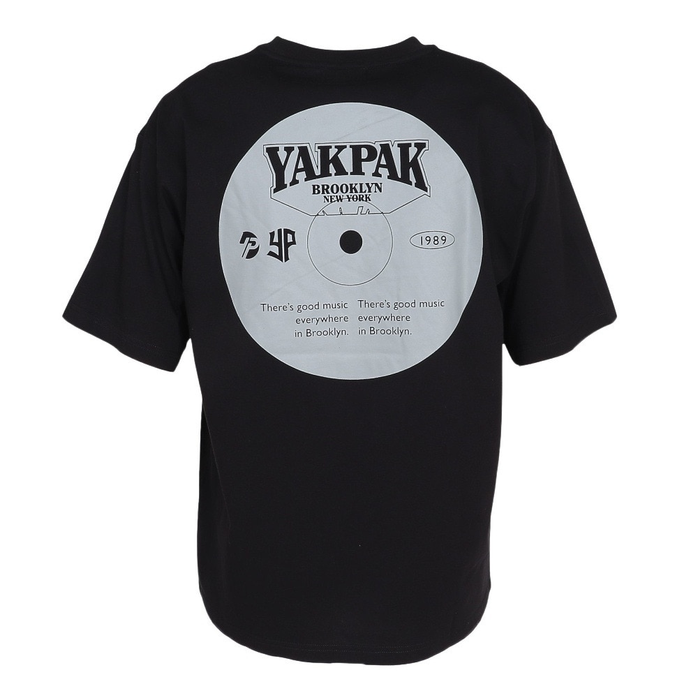 ヤックパック（YAK PAK）（メンズ）ミュージックレコード 半袖Tシャツ YAK-APL-251003 BLK
