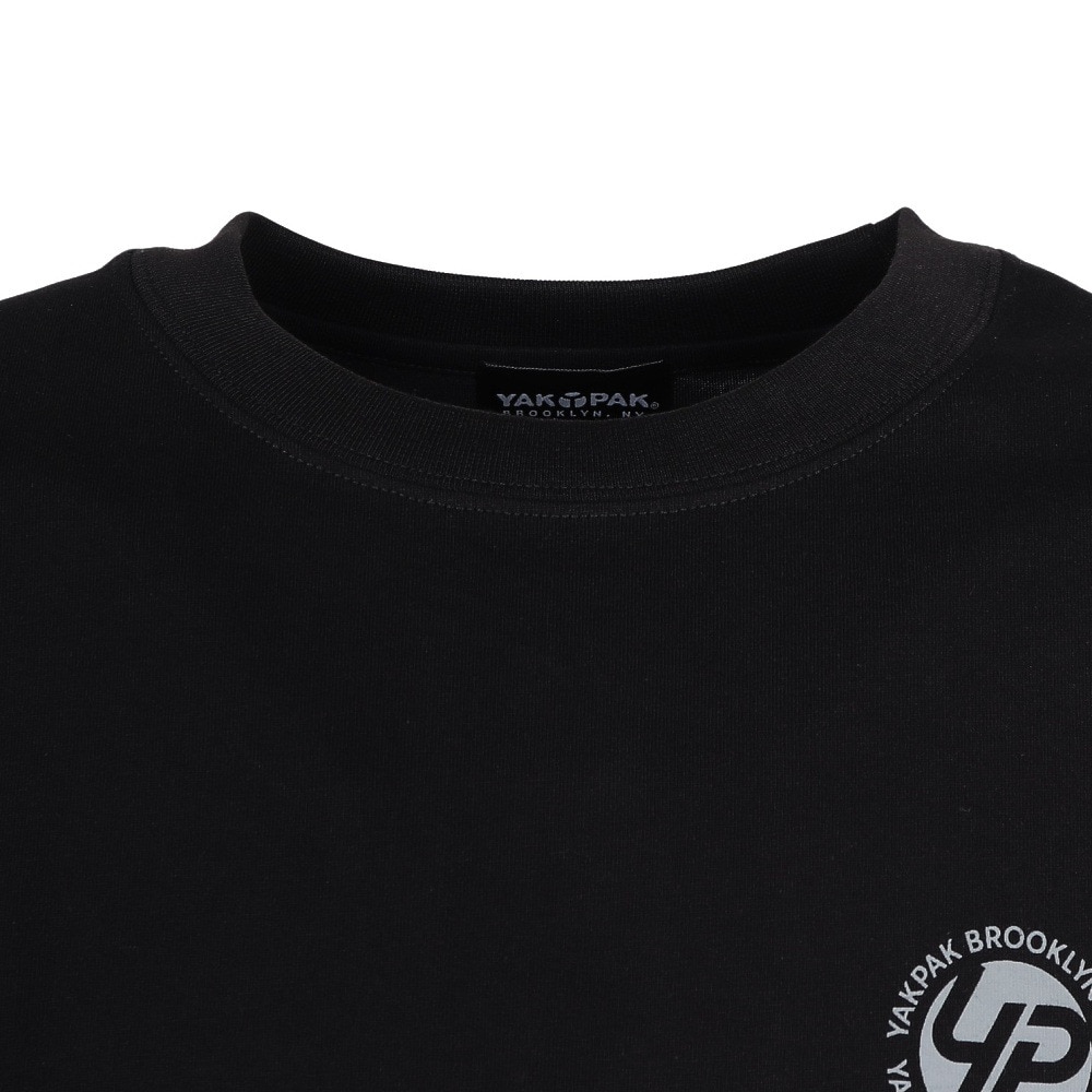 ヤックパック（YAK PAK）（メンズ）ミュージックレコード 半袖Tシャツ YAK-APL-251003 BLK