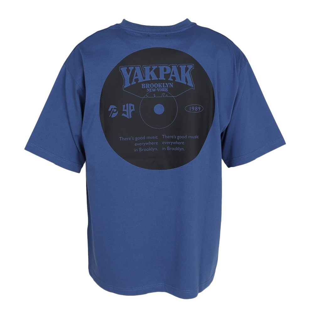 ヤックパック（YAK PAK）（メンズ）ミュージックレコード 半袖Tシャツ YAK-APL-251003 BLU