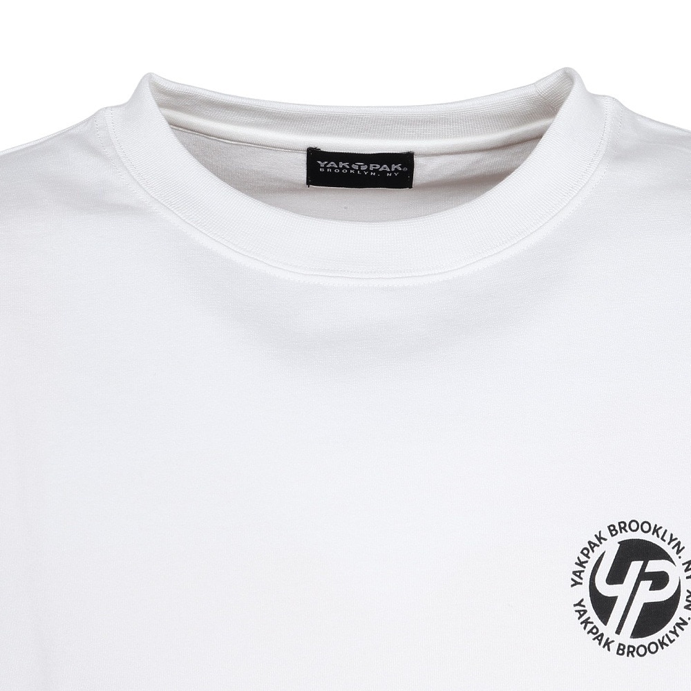 ヤックパック（YAK PAK）（メンズ）ミュージックYP ロゴ 半袖Tシャツ YAK-APL-251004 WHT