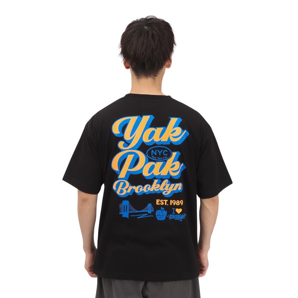 ヤックパック（YAK PAK）（メンズ）3Dフォントロゴ 半袖 Tシャツ YAK-APL-251005 BLK