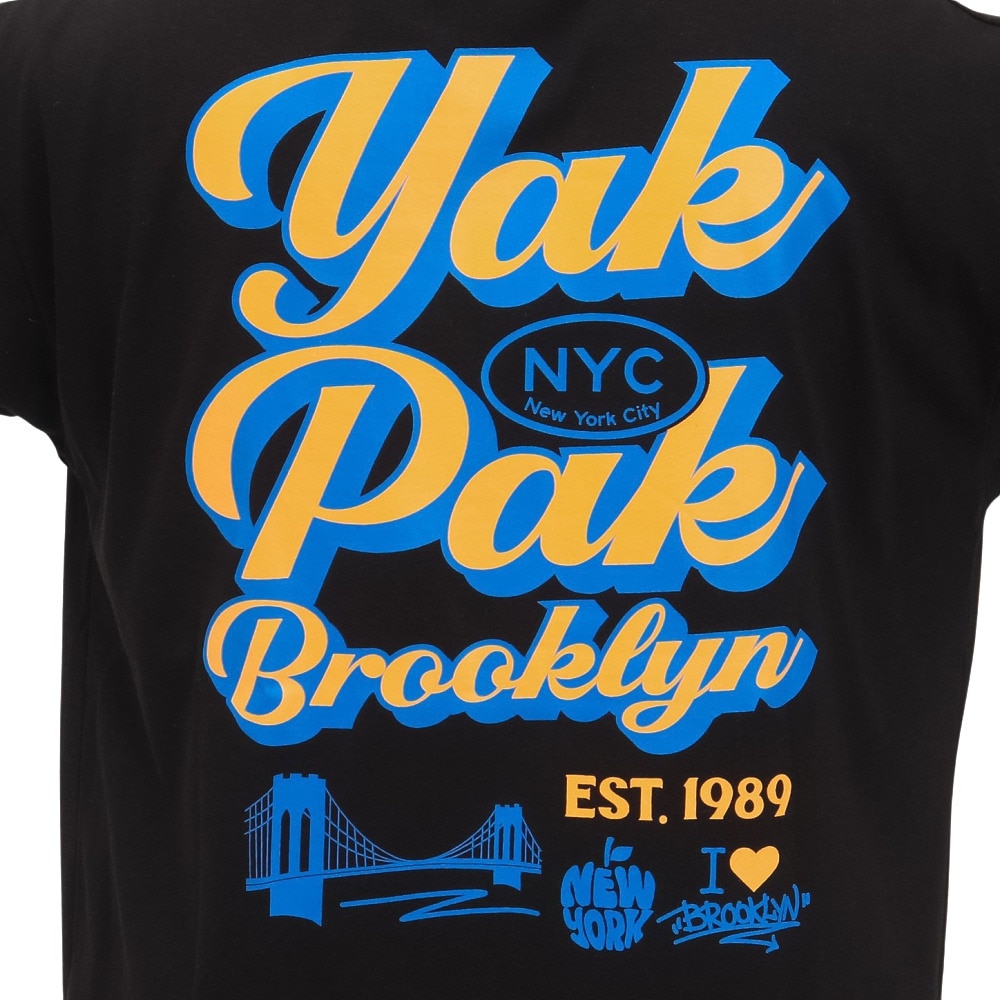 ヤックパック（YAK PAK）（メンズ）3Dフォントロゴ 半袖 Tシャツ YAK-APL-251005 BLK