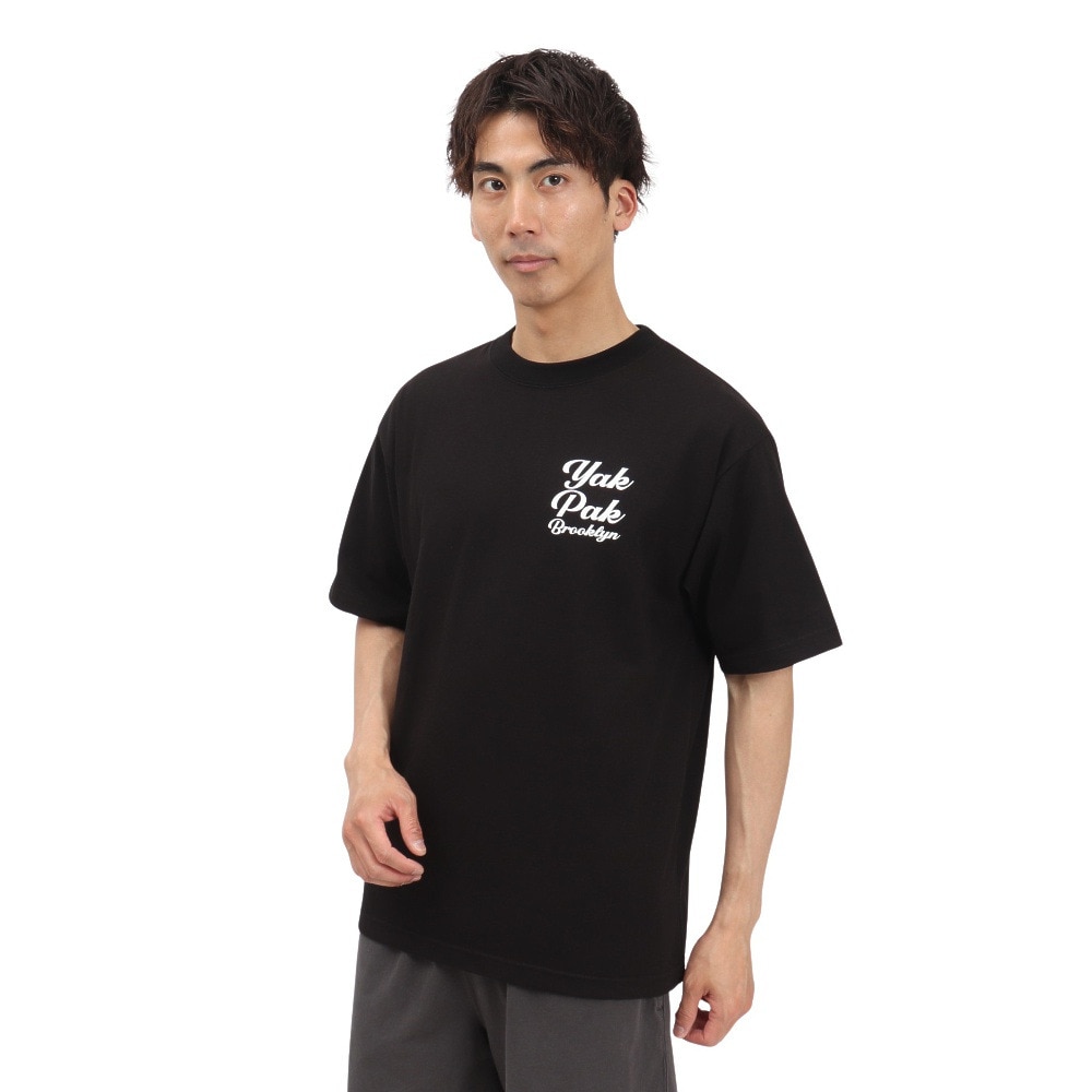 ヤックパック（YAK PAK）（メンズ）3Dフォントロゴ 半袖 Tシャツ YAK-APL-251005 BLK