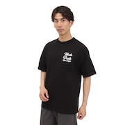 (メンズ)3Dフォントロゴ 半袖 Tシャツ YAK-APL-251005 BLK