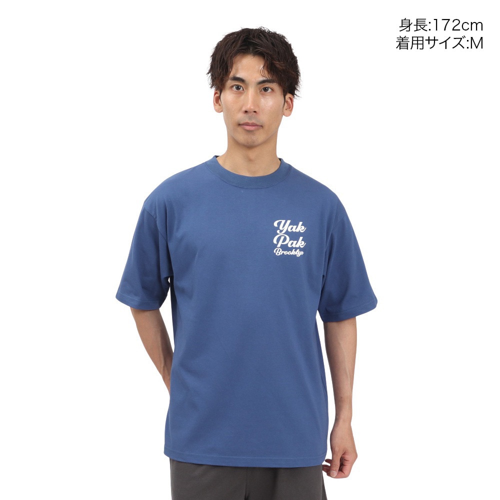 ヤックパック（YAK PAK）（メンズ）3Dフォントロゴ 半袖 Tシャツ YAK-APL-251005 BLU