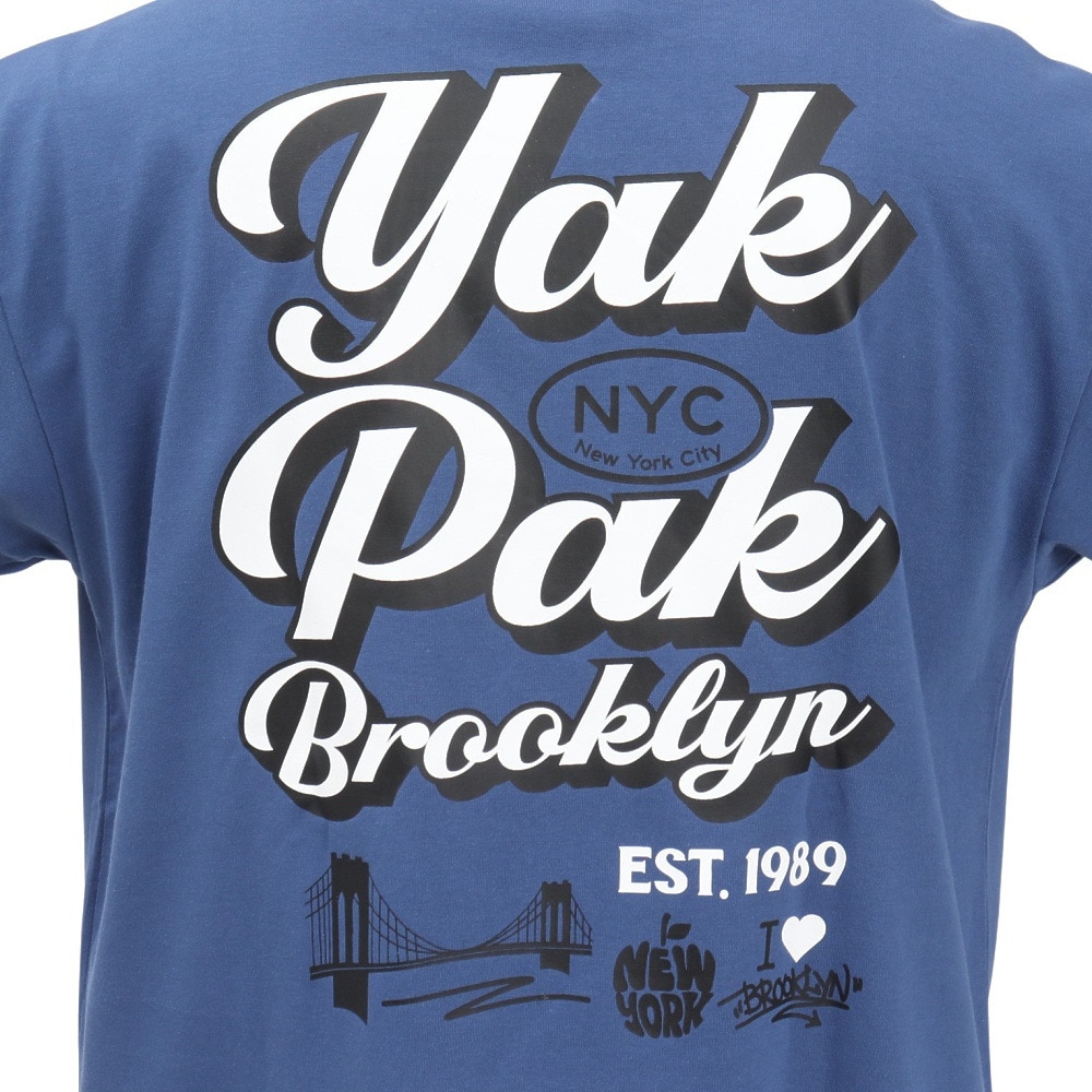 ヤックパック（YAK PAK）（メンズ）3Dフォントロゴ 半袖 Tシャツ YAK-APL-251005 BLU