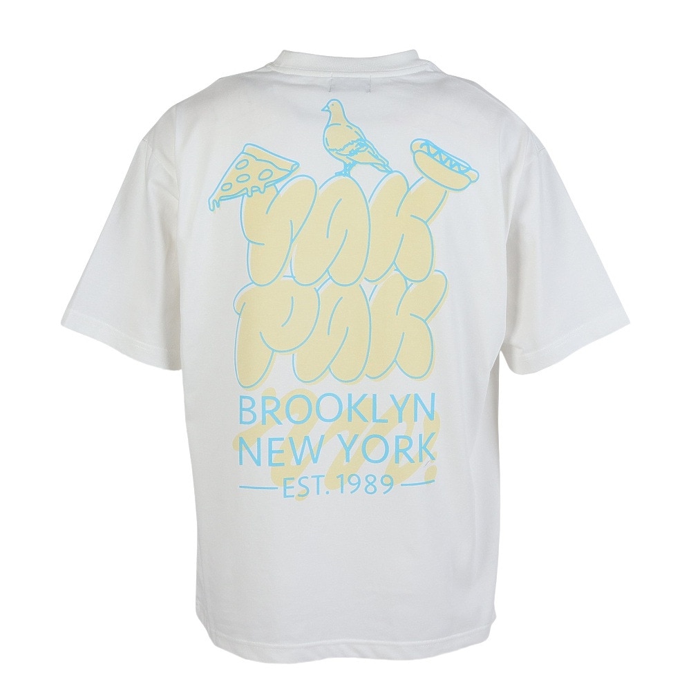 ヤックパック（YAK PAK）（メンズ）フラフィーロゴ 半袖 Tシャツ YAK-APL-251007 WHT
