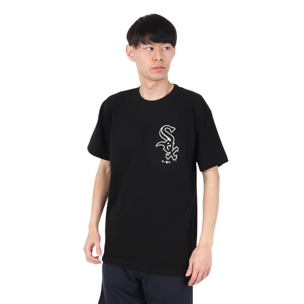 MJ・MLB（MJ・MLB）（メンズ）JERSEY 半袖Tシャツ ホワイトソックス ML0125SS0010-CW-BLK