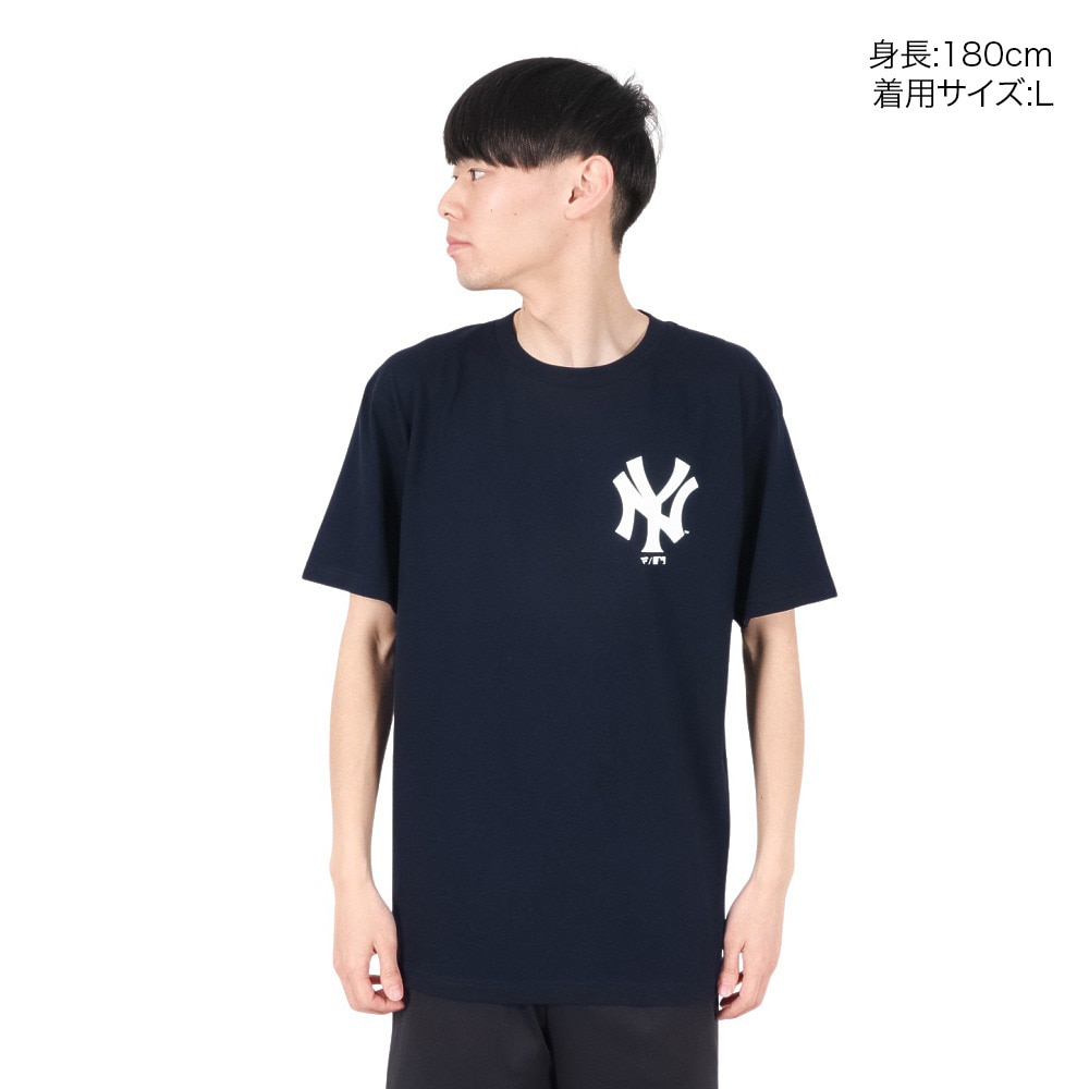 MJ・MLB（MJ・MLB）（メンズ）JERSEY 半袖Tシャツ ヤンキース ML0125SS0010-NY-NVY