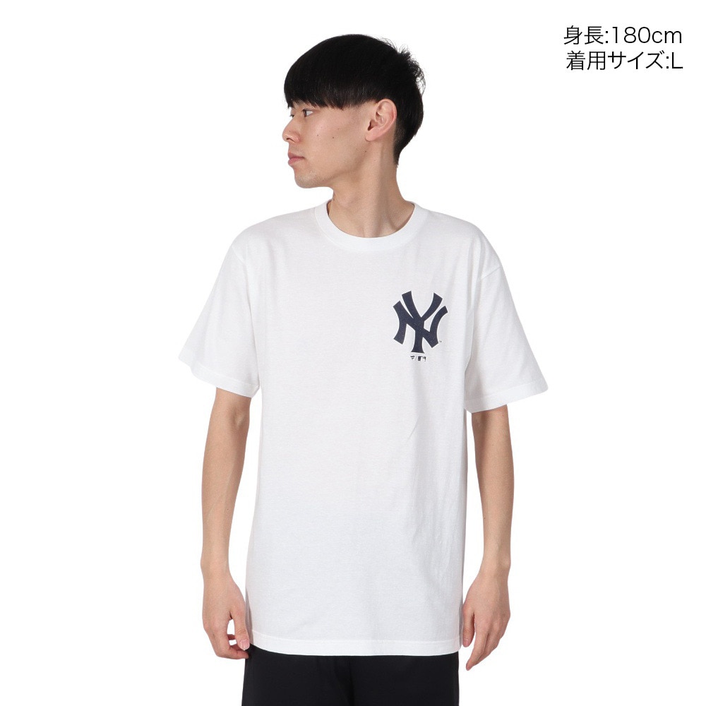 MJ・MLB（MJ・MLB）（メンズ）JERSEY 半袖Tシャツ ヤンキース ML0125SS0010-NY-WHT