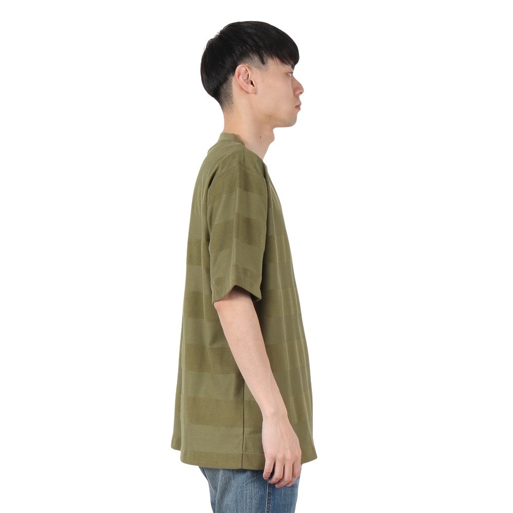 ラコステ（LACOSTE）（メンズ）パイル地切り替え同色ボーダーTシャツ TH048J-99BMY