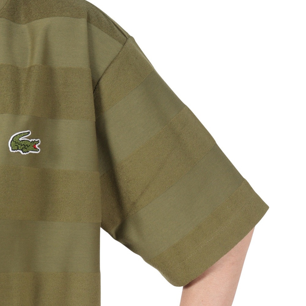 ラコステ（LACOSTE）（メンズ）パイル地切り替え同色ボーダーTシャツ TH048J-99BMY