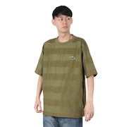 (メンズ)パイル地切り替え同色ボーダーTシャツ TH048J-99BMY