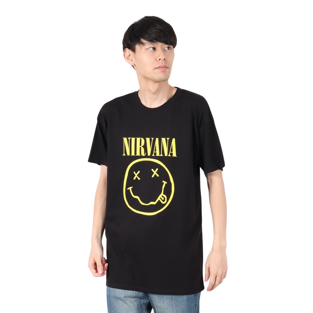 ROCK OFF（ROCK OFF）（メンズ、レディース）YELLOW HAPPY FACE 半袖Tシャツ NIRVTS04MB