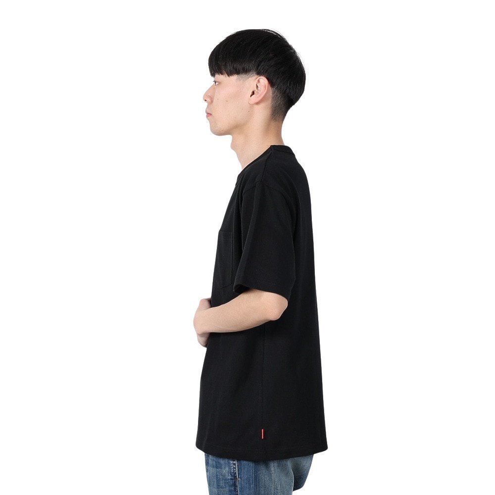 ヘルスニット（Healthknit）（メンズ）マックスウェイト クルーネック 半袖ポケットTシャツ 51021 BLK