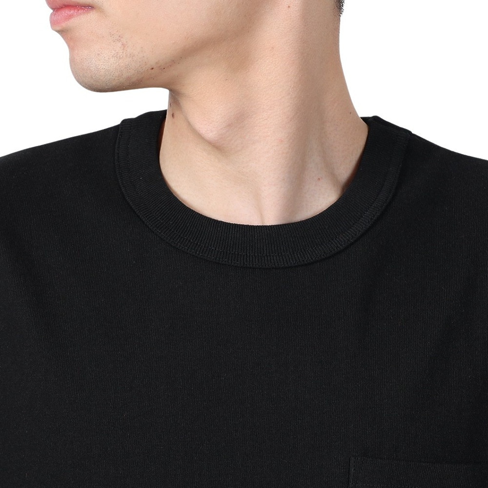 ヘルスニット（Healthknit）（メンズ）マックスウェイト クルーネック 半袖ポケットTシャツ 51021 BLK