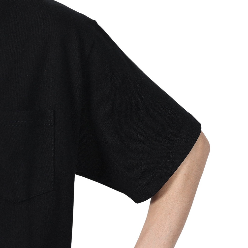 ヘルスニット（Healthknit）（メンズ）マックスウェイト クルーネック 半袖ポケットTシャツ 51021 BLK