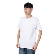 (メンズ)ヘビーウェイトリブ ヘンリーネック 半袖Tシャツ 53016 OFF