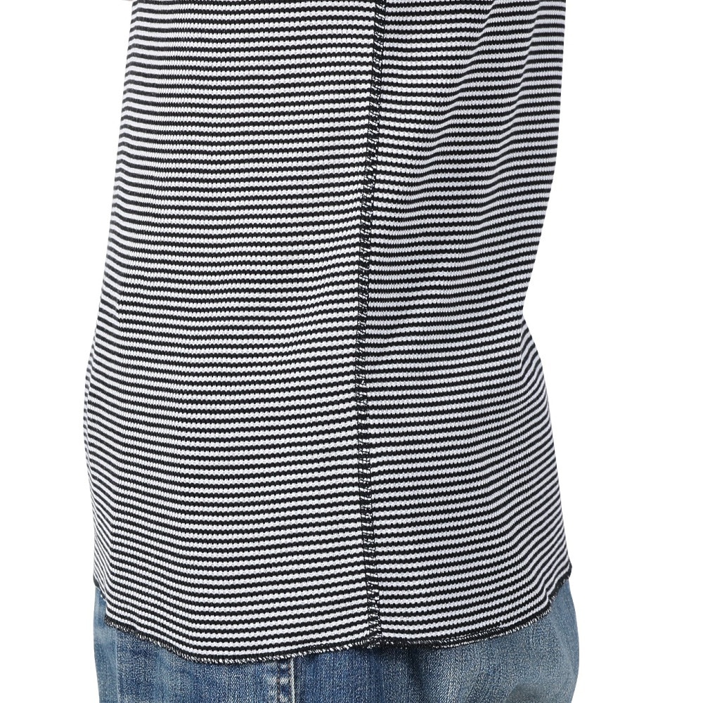 ヘルスニット（Healthknit）（メンズ）ベーシックワッフル ヘンリーネック 半袖Tシャツ 601S BLK/OFF