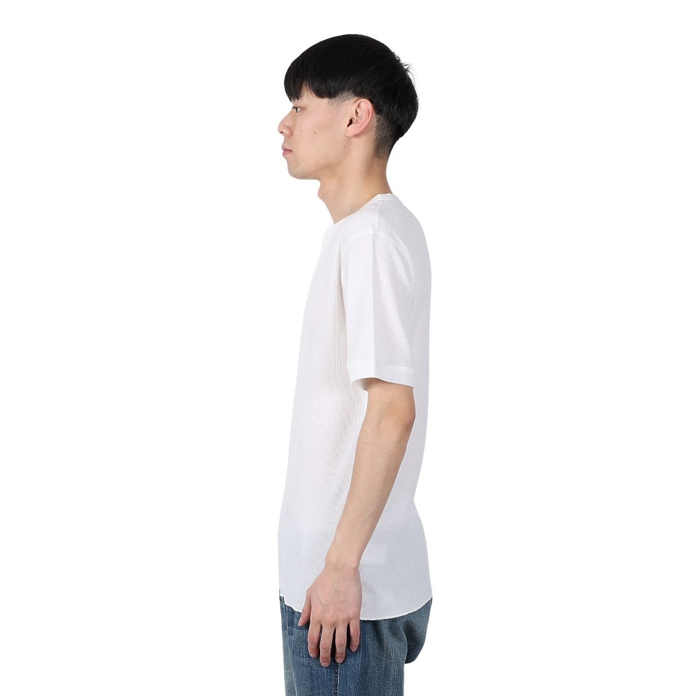 ヘルスニット（Healthknit）（メンズ）ベーシックワッフル ヘンリーネック 半袖Tシャツ 601S OFF