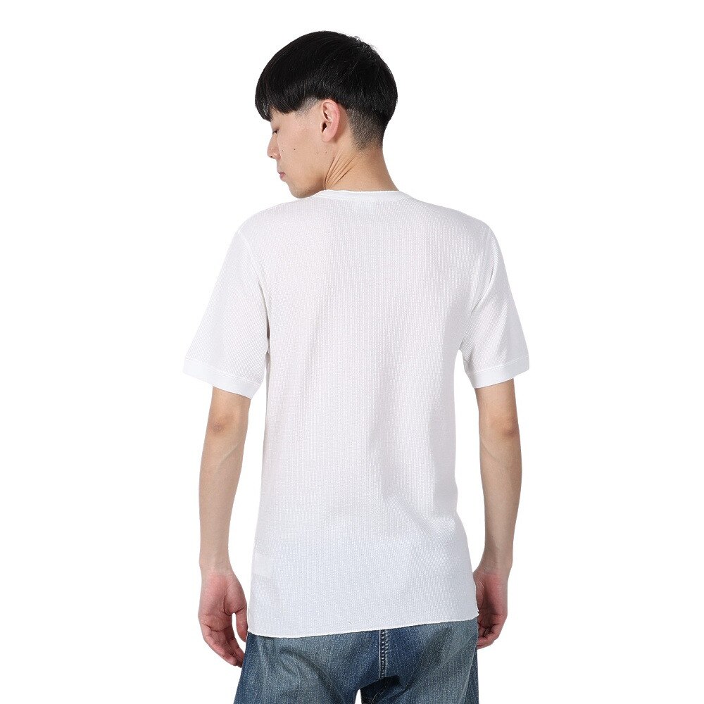 ヘルスニット（Healthknit）（メンズ）ベーシックワッフル ヘンリーネック 半袖Tシャツ 601S OFF
