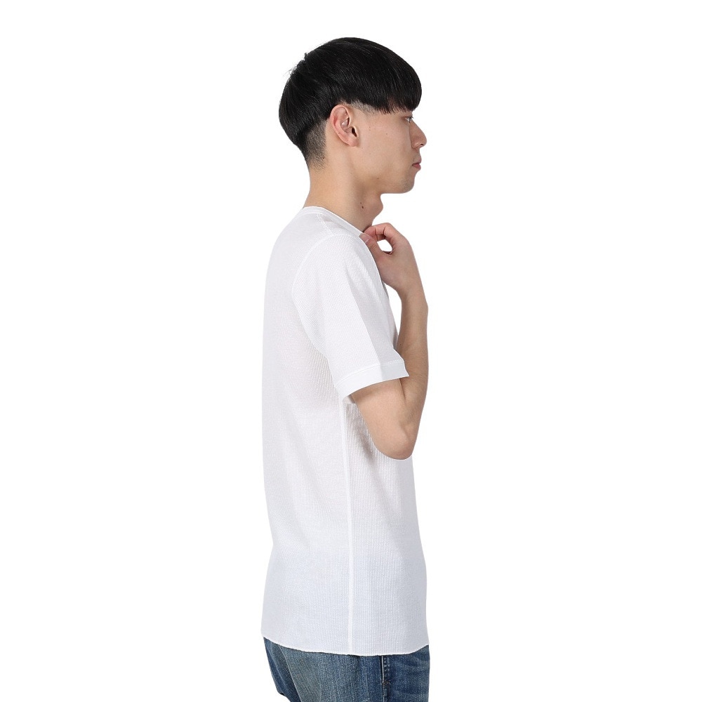 ヘルスニット（Healthknit）（メンズ）ベーシックワッフル ヘンリーネック 半袖Tシャツ 601S OFF