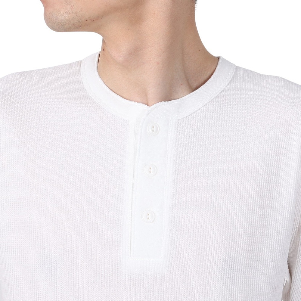ヘルスニット（Healthknit）（メンズ）ベーシックワッフル ヘンリーネック 半袖Tシャツ 601S OFF
