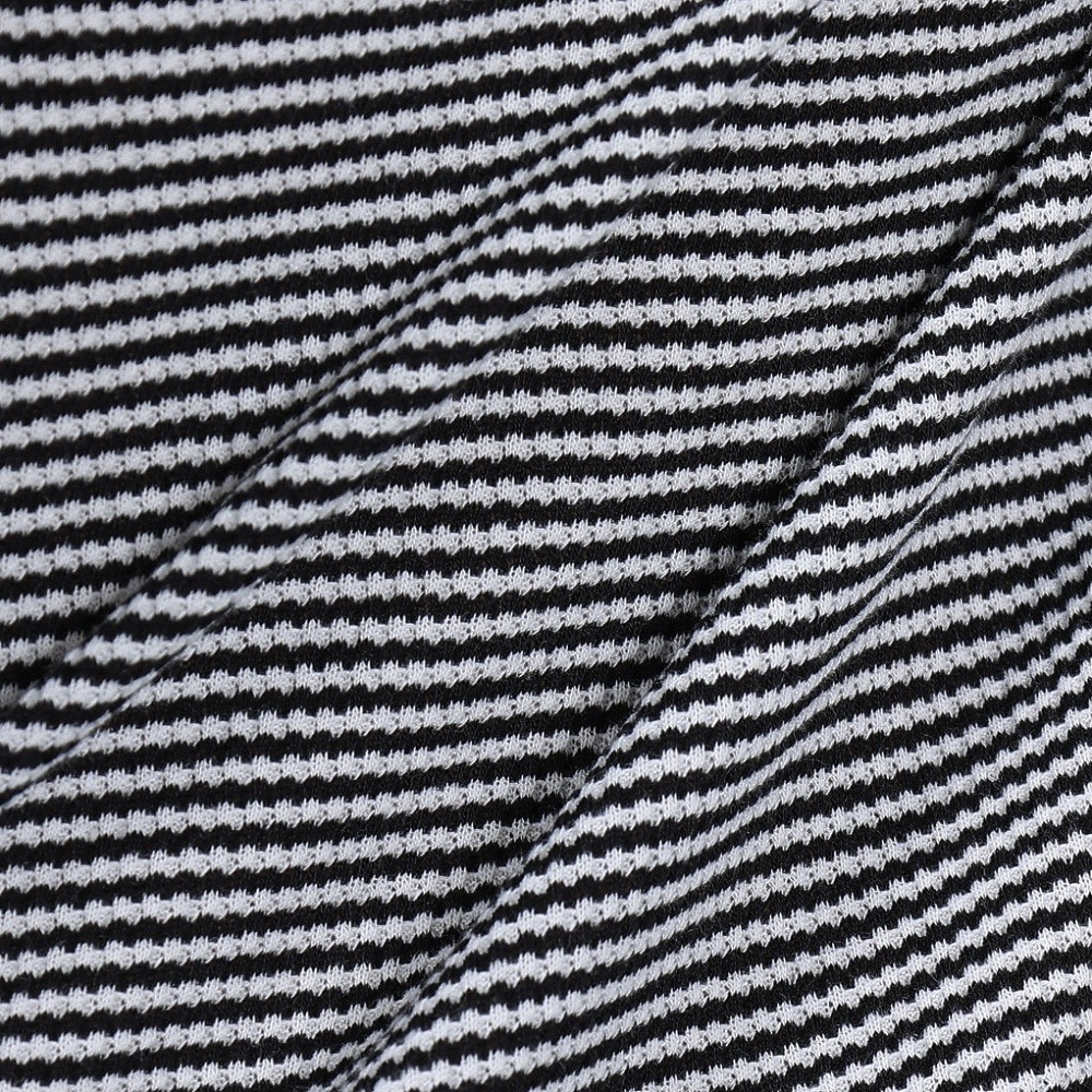 ヘルスニット（Healthknit）（メンズ）ベーシックワッフル クルーネック 半袖Tシャツ ボーダー 602S BLK/OFF