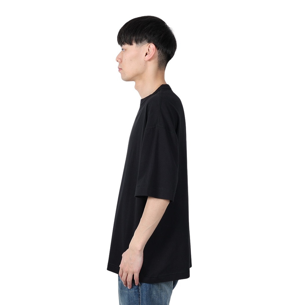 ヘルスニット（Healthknit）（メンズ）U.S.A.コットン クルーネック半袖Tシャツ HR24S-M005 BLK