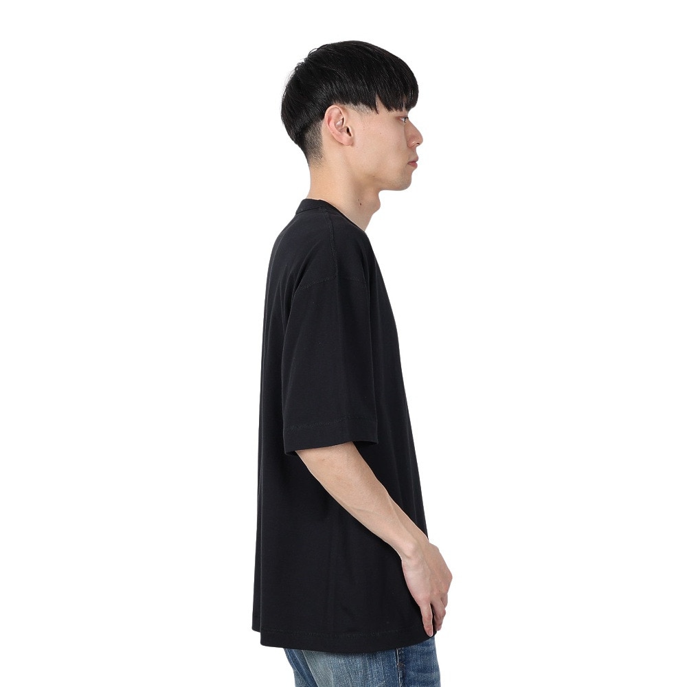 ヘルスニット（Healthknit）（メンズ）U.S.A.コットン クルーネック半袖Tシャツ HR24S-M005 BLK