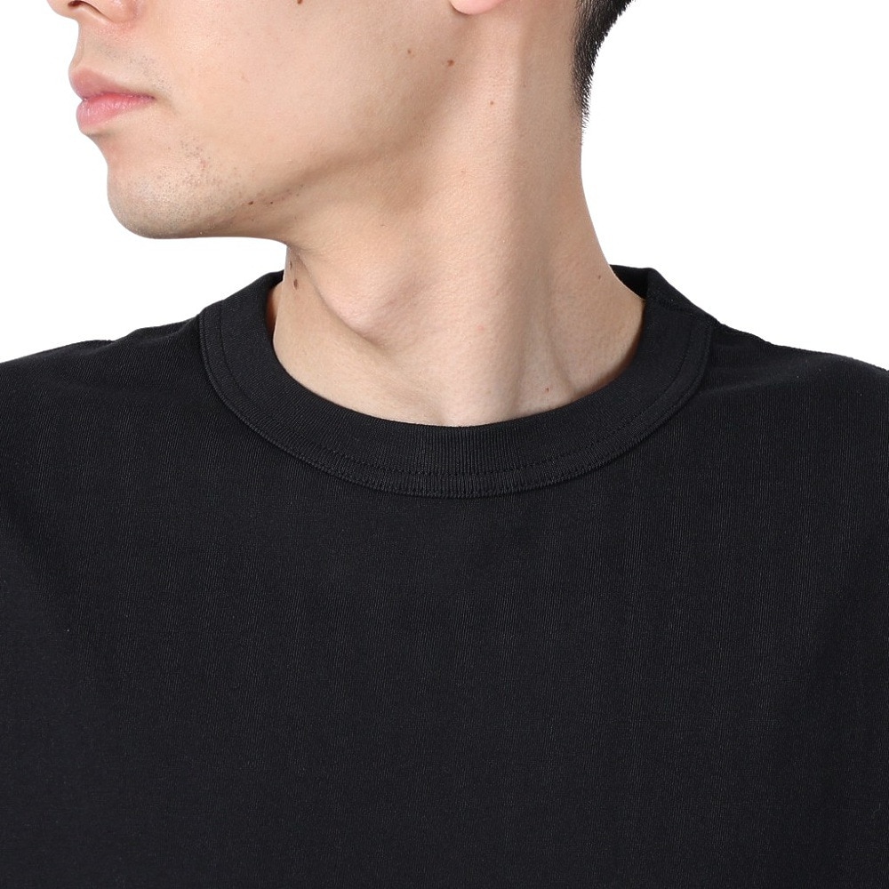 ヘルスニット（Healthknit）（メンズ）U.S.A.コットン クルーネック半袖Tシャツ HR24S-M005 BLK