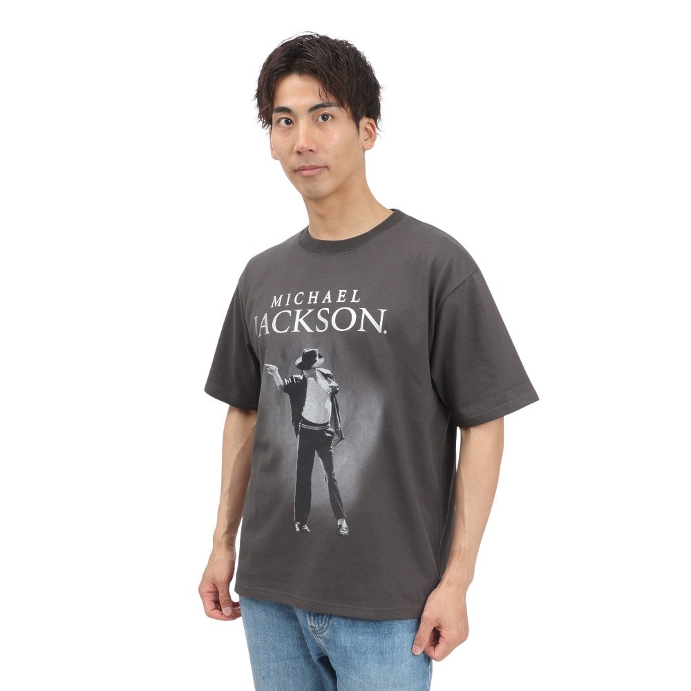 その他ブランド（OTHER BRAND）（メンズ）マイケルジャクソン SILVER箔プリントTシャツ 5515024-02 CHA