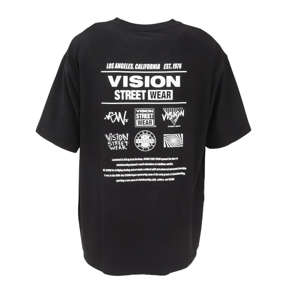 ヴィジョン（VISION）（メンズ）Hy-tech VSWlogo 半袖Tシャツ 5505006-01 BLK